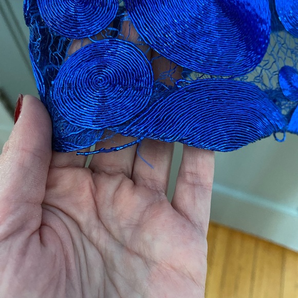 Bright Blue Occasion Dress, Small - Picture 4 of 5